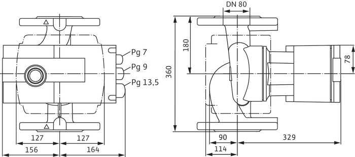 Wilo Stratos 80/1-6 Frekans Konvertörlü Sirkülasyon Pompası 6,8 mss 53,9 m³/h