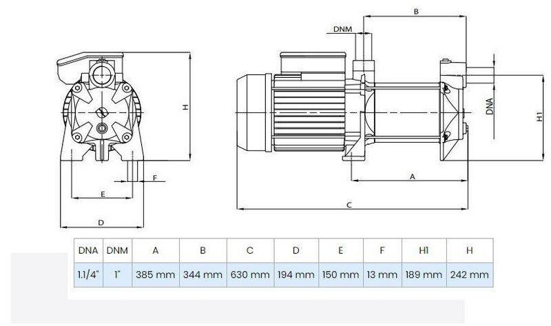 Wilo MSH 408T Yatay Kademeli Santrifüj Pompa 4 Hp 9 Bar 10 m³/h