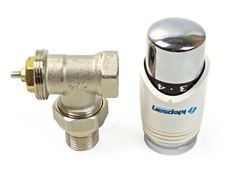 Termostatik Köşe Radyatör Vanası 1/2''
