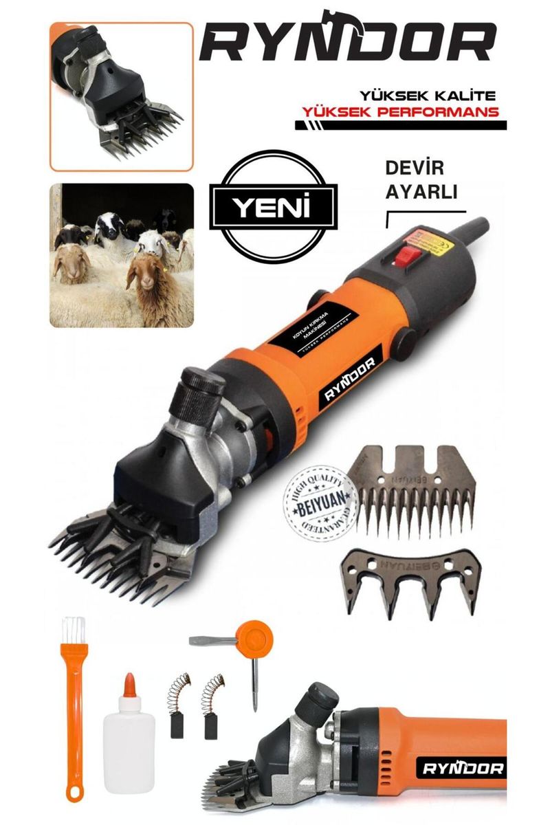 Ryndor Elektrikli Koyun Kırkma Makinesi 320 W, Devir Ayarlı