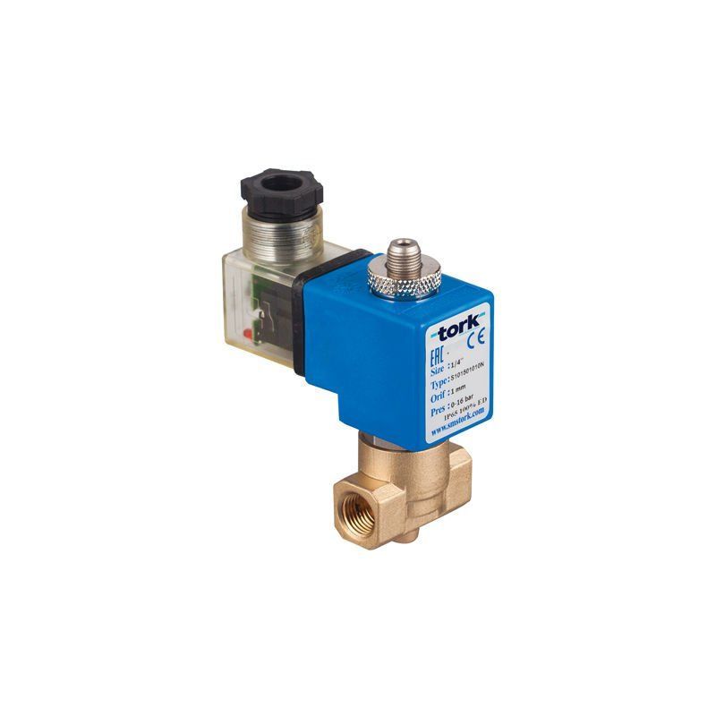 Tork S1015 Genel Maksat Solenoid Valf Direkt Çekmeli N.Kapalı 1/4'' - 0 - 3 Bar - 110 VAC