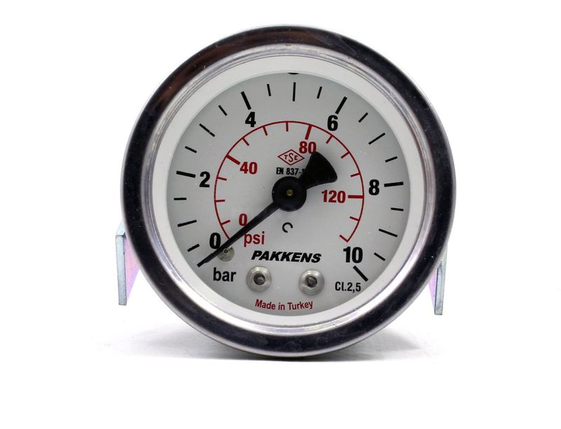 Pakkens 0-10 Bar 63 mm Arkadan Bağlantılı Panotipi Kuru Manometre G 1/4 inç