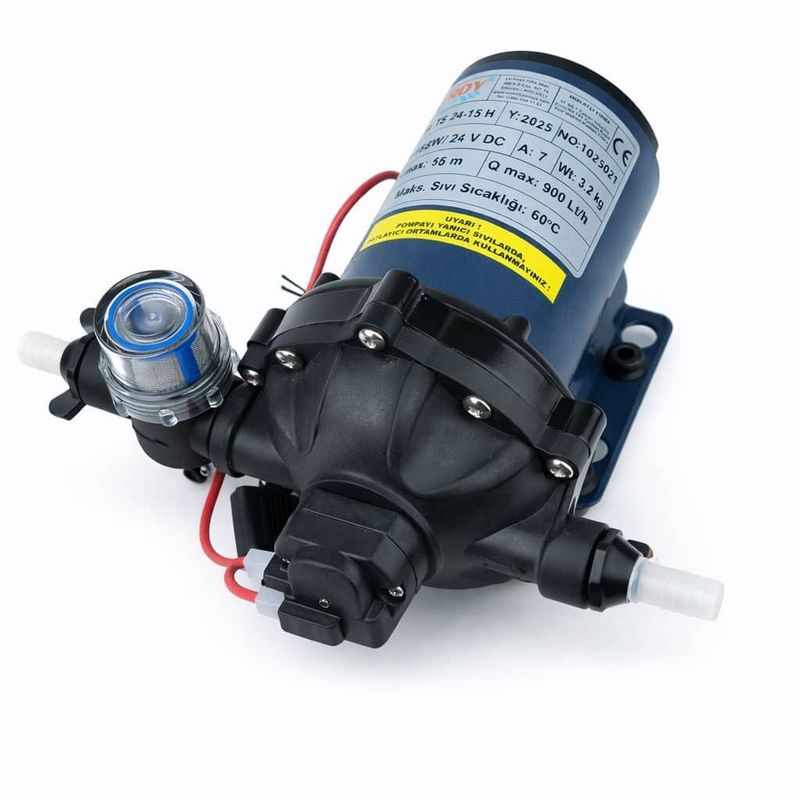 Troy TS 24-15 H Karavan, Tekne Hidroforu 24 Volt 15 lt/dk 80 psi 5.5 bar