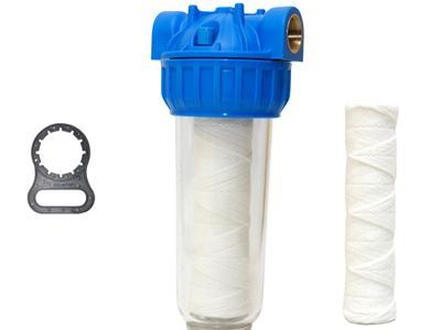 Aquafer 10 inç İp Sargılı Su Filtresi 3/4 inc 20 Mikron