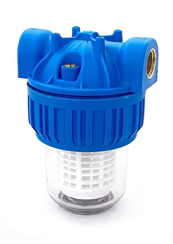 Aquafer 5'' Tombul Yıkanabilir Kartuşlu Filtre Takımı 3/4 inc 100 Micron