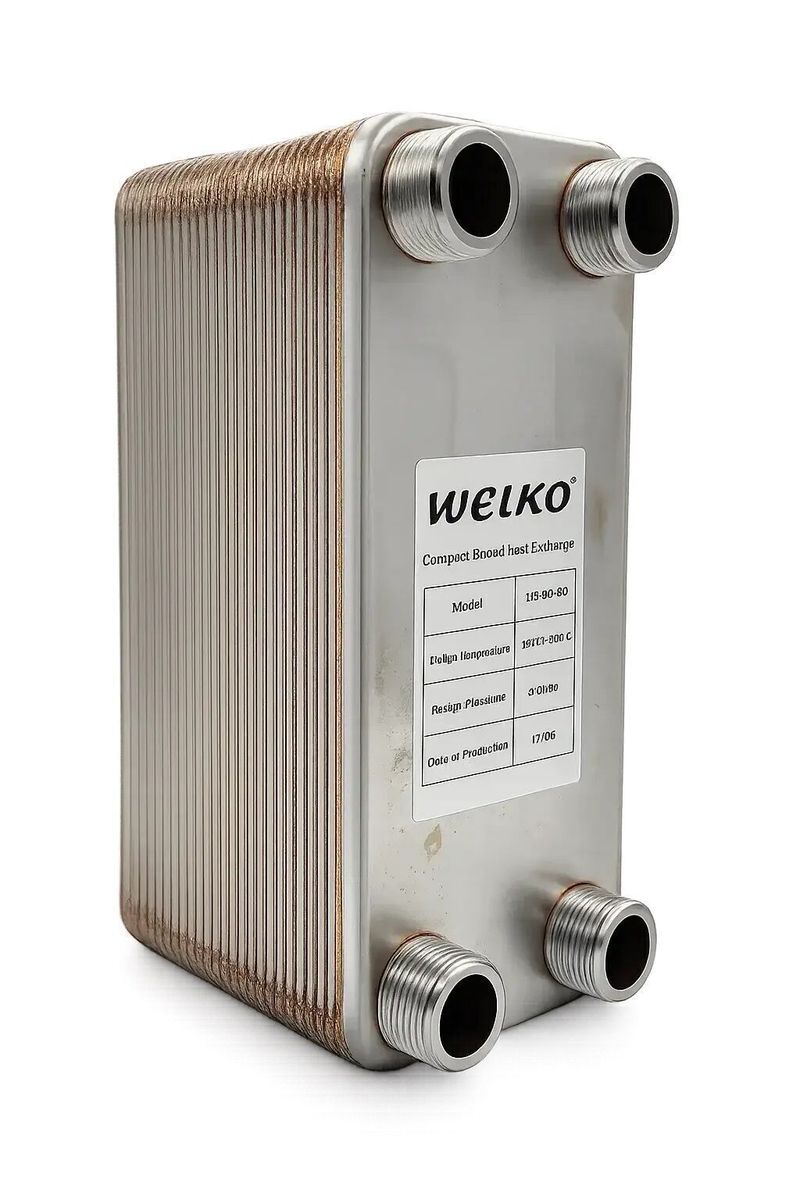 Welko EL50C-50 Kaynak Plakalı Isı Eşanjör Bağlantı 1 - 1 Kapasite 2750 Lt/Saat