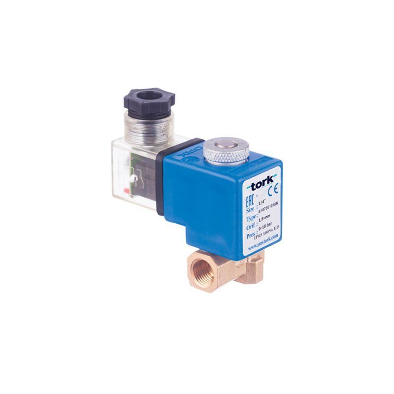 Tork S1073 Genel Maksat Solenoid Valf Direkt Çekmeli N.Kapalı Eko 1/2'' - 0 - 10 Bar - 12 VDC