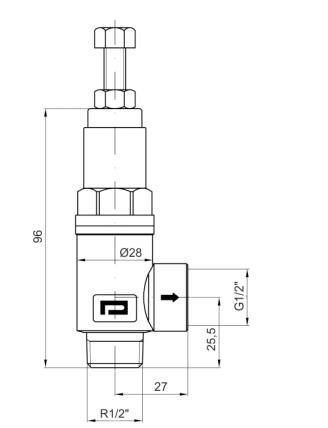 Pakkens 1'' Ayarlı Emniyet Ventili DN25 Dişi