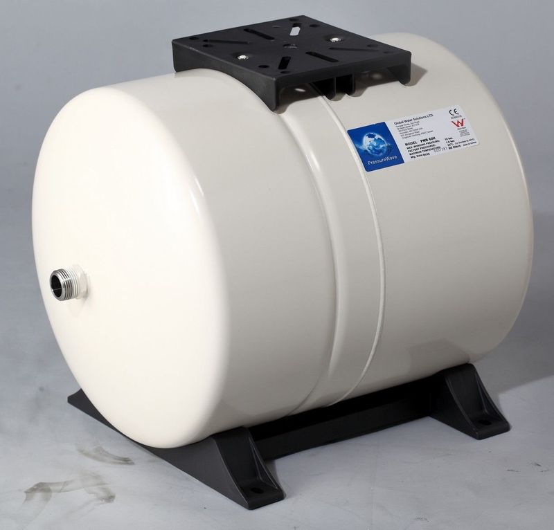 Global 60 Litre Yatay Ayaklı Patlamayan Genleşme Tankı 10 Bar 90 C1'' Bağlantı