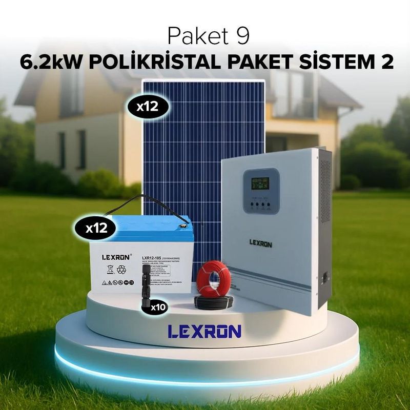 Solar Paket Güneş Enerjisi Sistemi Büyük Ev Paketi