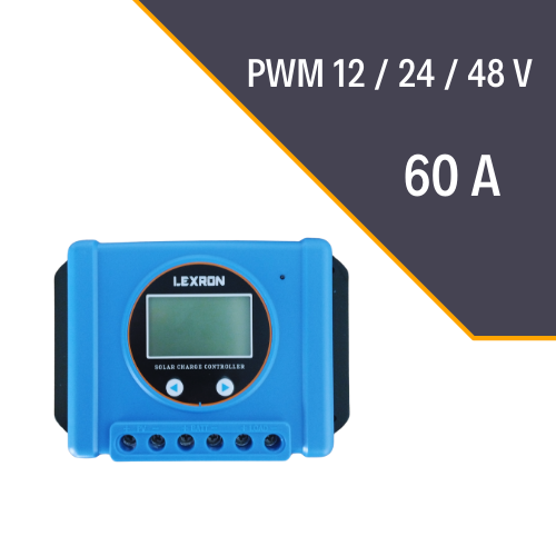 Lexron 60 A PWM Güneş Enerjisi Şarj Kontrol Cihazı, Solar Şarj Kontrol Cihazı