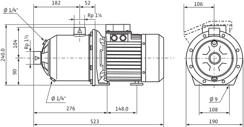 Wilo Economy MHI805T Çok Kademeli Santrifüj Pompa 60 mss 14 m³/h