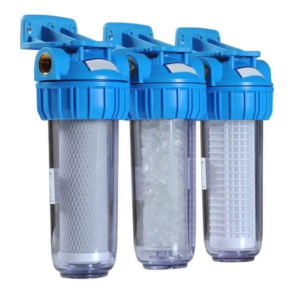 Aquafer Çiftli Filtre Takımı 3 Aşamalı Bina Girişi Su Arıtma Sistemi