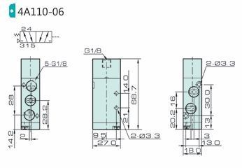 Jelpc 4A120 Pnömatik Yön Kontrol Valfi 5/2 Çift Hava Kontrol