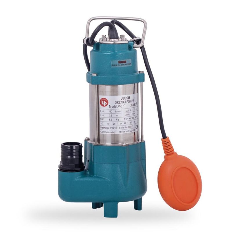 Ulusu V 250 Açık Fanlı Atık Su Dalgıç Pompası