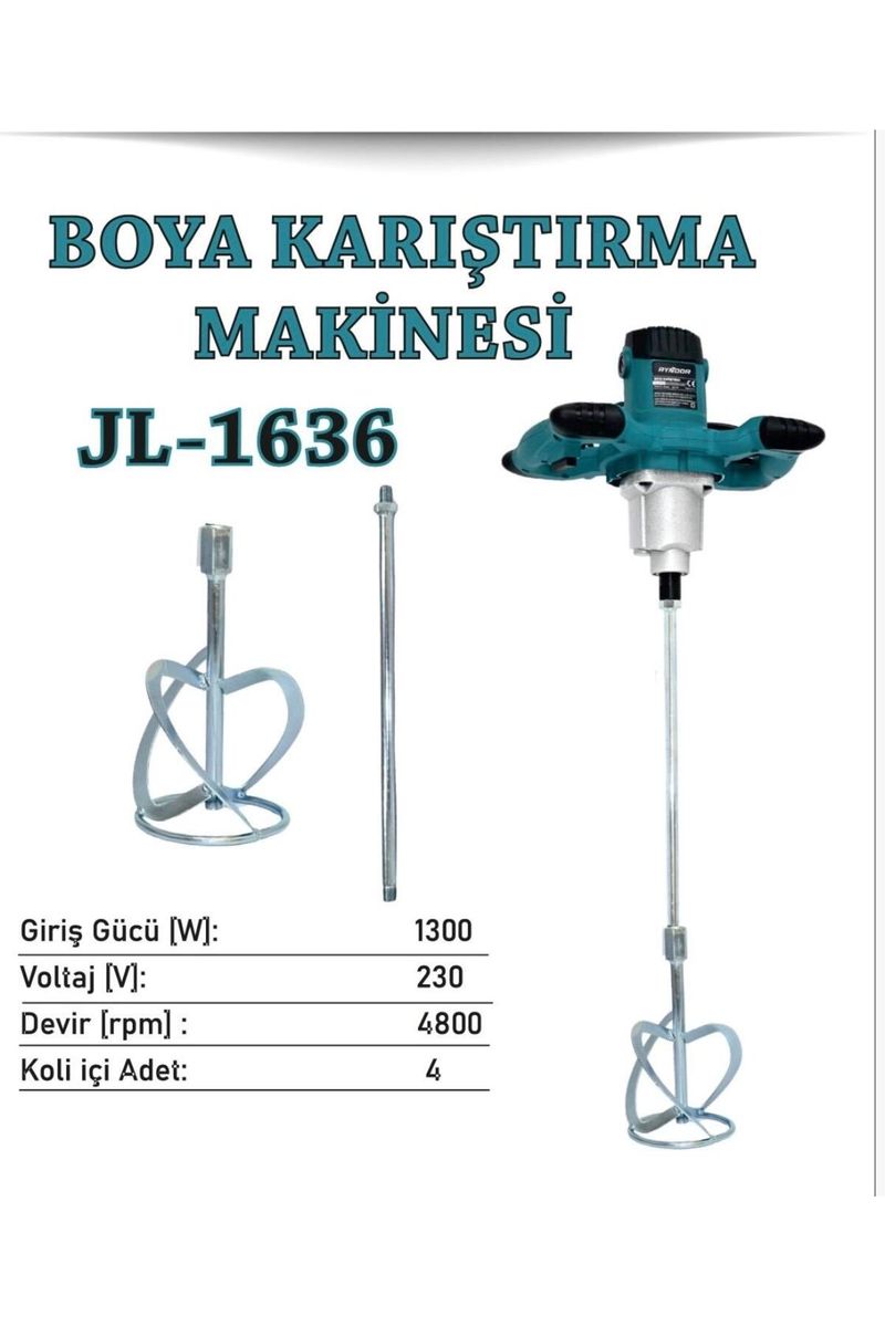 Ryndor JL-1636 Boya ve Harç Karıştırıcı 1300 W