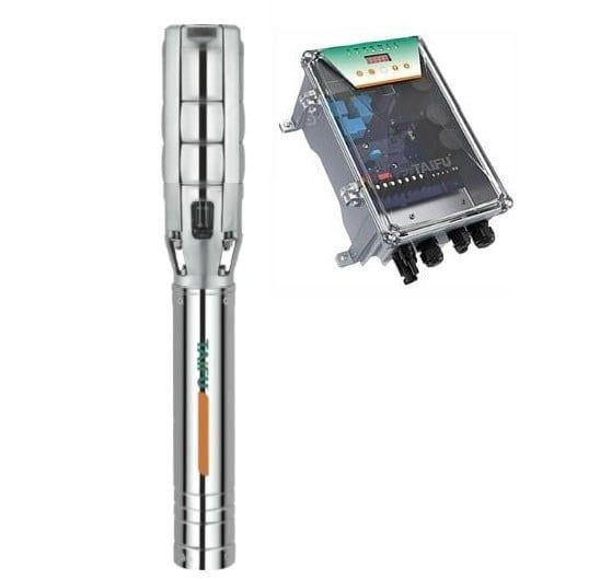 Taifu 110 Volt 1100 Watt Dc Solar Güneş Enerjili Dalgıç Pompa 22mss 28m³/h - Harici Sürücü - Fırçasız