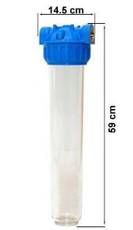 Aquafer 20 inç Silifoz Kireç Önleyici Yıkanabilir Su Filtre 1.1/4 inc 50 Mikron
