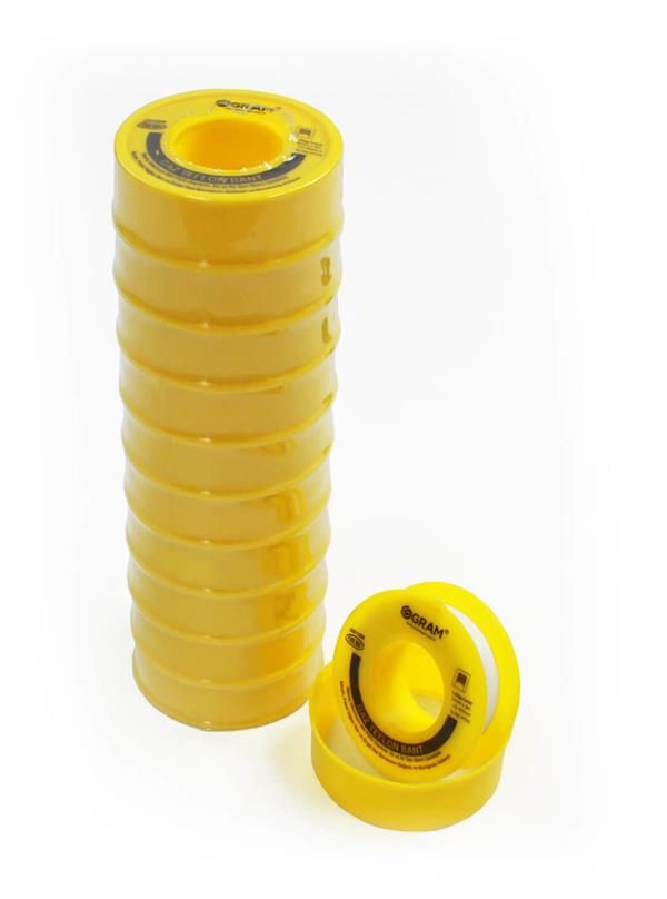 Gram Doğalgaz Teflon Bant Sızdırmazlık Bandı 12 mm x 8 Mt 250 Adet - YERLİ ÜRETİM