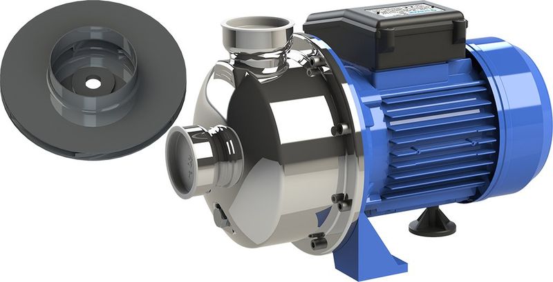 Sumak SMINOX/K-100/X AISI 316 INOX Paslanmaz Santrifüj Pompa Kapalı Fan Monofaze (220V) 1HP