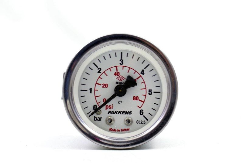 Pakkens 0-6 Bar 63 mm Arkadan Bağlantılı Panotipi Kuru Manometre G 1/4 inç