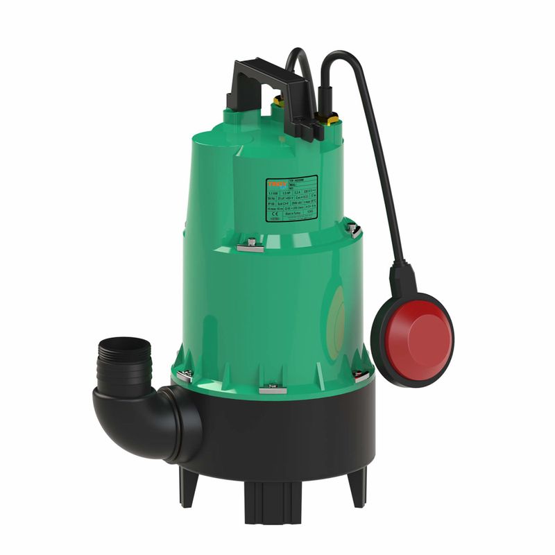 Troy HD 2000 Flatörlü Kirli Su Foseptik Açık Çarklı Dalgıç Pompa 1100 Watt