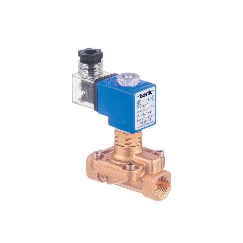 Tork S2013 Buhar Solenoid Valf Pilot Kumandalı N.Kapalı Yüksek Sıcaklık 1'' - 0.5 - 6 Bar - 12 VDC