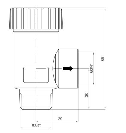 Pakkens 1' Emniyet Ventili DN25 4 Bar Erkek
