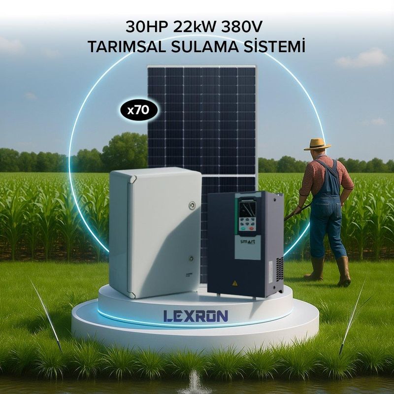 Solar Güneş Enerjili Tarımsal Sulama Sistemi, 30 HP Dalgıç Pompa Sistemi