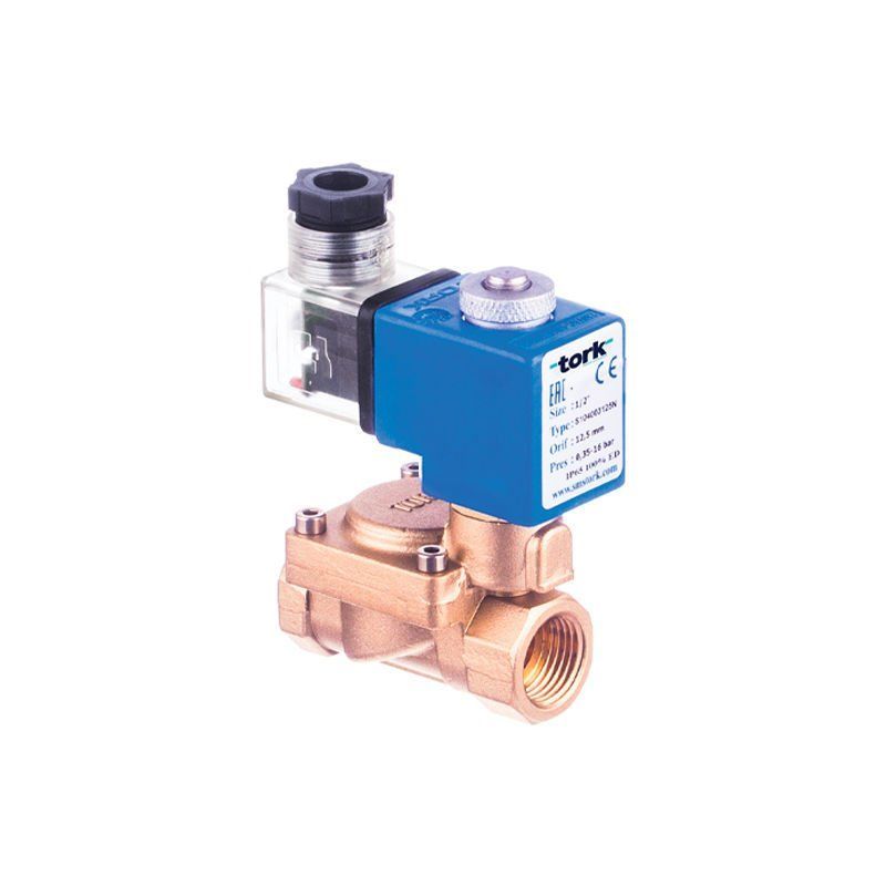 Tork S1040 Genel Maksat Solenoid Valf Pilot Kumandalı N.Kapalı 1/2'' - 0,35 - 16 Bar - 12 VDC