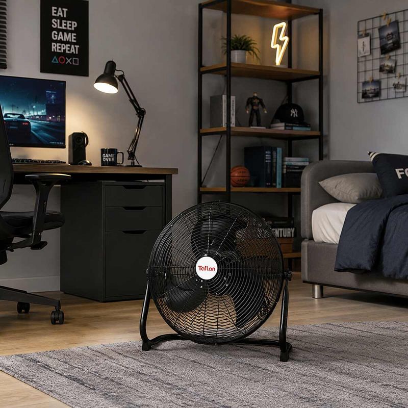 Kaşkar TX-20-F (FF500A) Yer Tipi Vantilatör Ayaklı 50cm 3 Hız Kademeli Siyah
