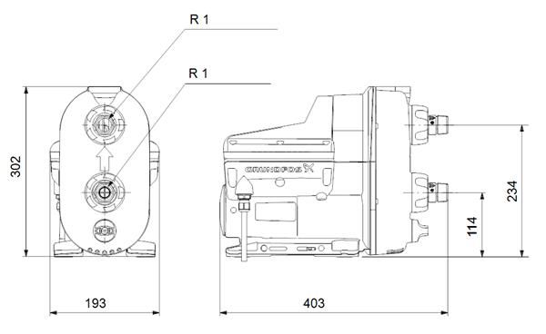 Grundfos Scala2 3-45 AKCDDE Sessiz Otomatik Hidrofor 4 Bar 4.8 m³/h