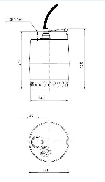 Grundfos UNILIFT KP250-M-1 Paslanmaz Gövdeli Kirli Su Drenaj Dalgıç Pompa