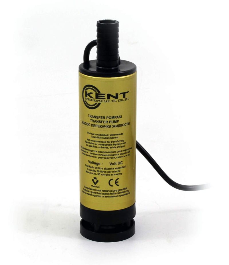 Kent 24 Volt Mazot Aktarma Pompası, Sintine Pompası 50 mm Dış Çap