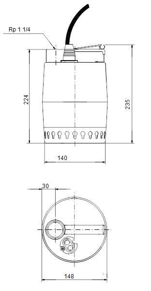 Grundfos UNILIFT KP350-M-1 Paslanmaz Gövdeli Kirli Su Drenaj Dalgıç Pompa