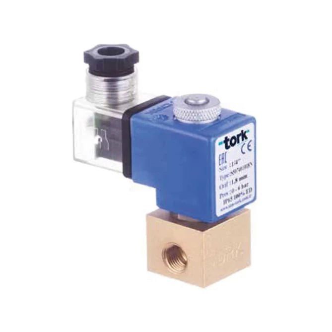 Tork S5078 Kompresör Solenoid Valf Direkt Çekmeli 2/2 N.Kapalı Küçük Gövde 1/4'' - 0 - 10 Bar - 110 VAC