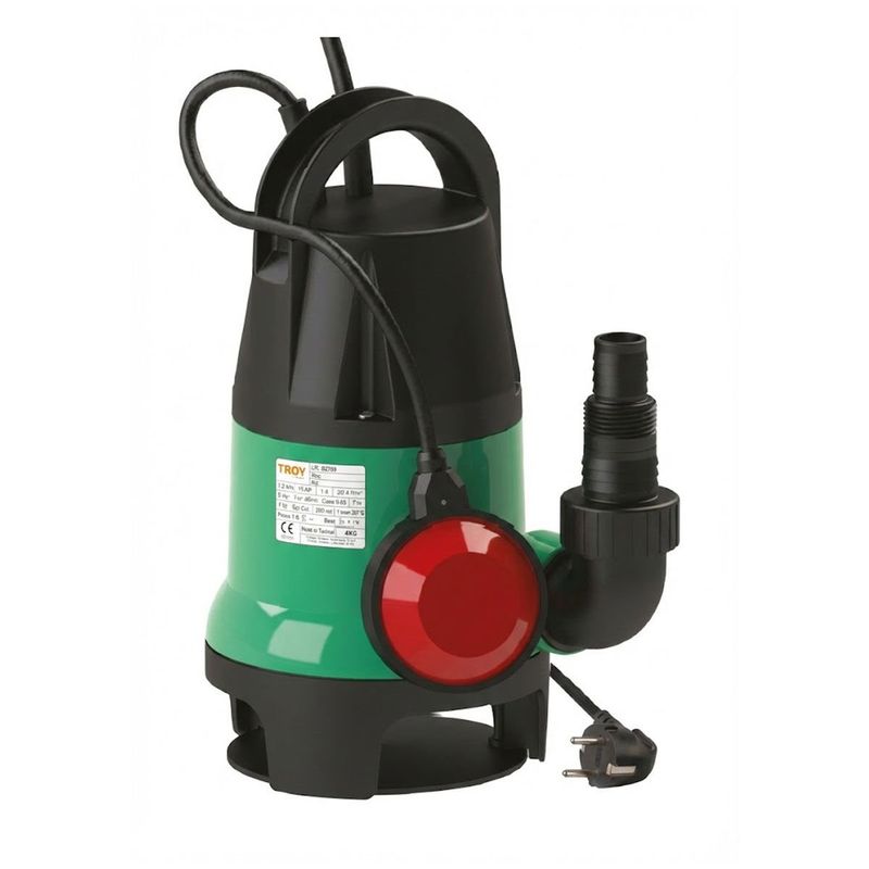 Troy HD 500 Drenaj Dalgıç Pompa Açık (Vortex) Çarklı Monofaze (220V) 370 Watt