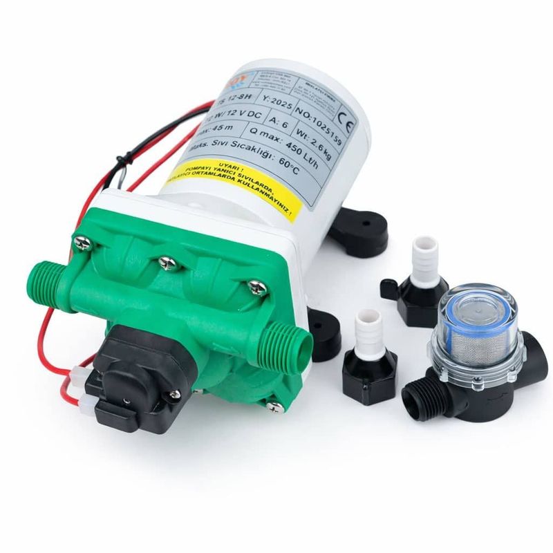 Troy TS 12-8 H Karavan, Tekne Hidroforu 12 Volt 7.5 lt/dk 65 psi 4.5 bar