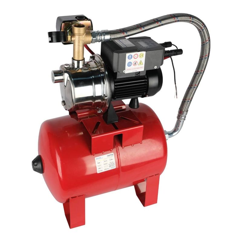 24/48 Volt DC Solar Fırçasız/İnvertörlü Güneş Paneli Hidroforu 3 Kat 3 Daire 24 Litre Tank