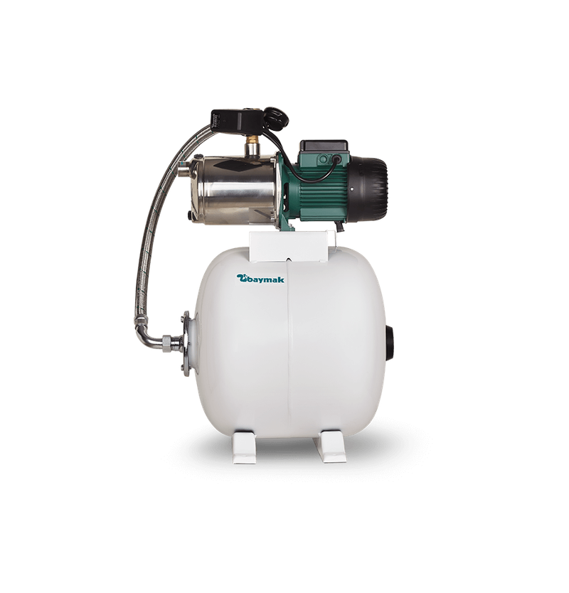 Baymak Euroinox 50/50 M 50LT Yatay Tanklı Sessiz Hidrofor 8 Kat 8 Daire