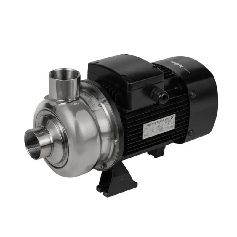 Hydroo MXO 18/1.1 Komple Paslanmaz AISI304 Açık Fanlı Santrifüj Pompa Trifaze 1.5 Hp 11 mss 25 m³/h