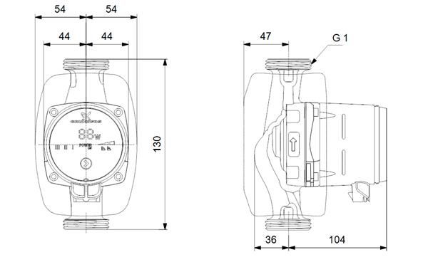 Grundfos ALPHA1 15-60(130 mm) 25-40.000 Kazan İçin Frekans Konvertörlü Sirkülasyon Pompası 6mss 3.4m³/h