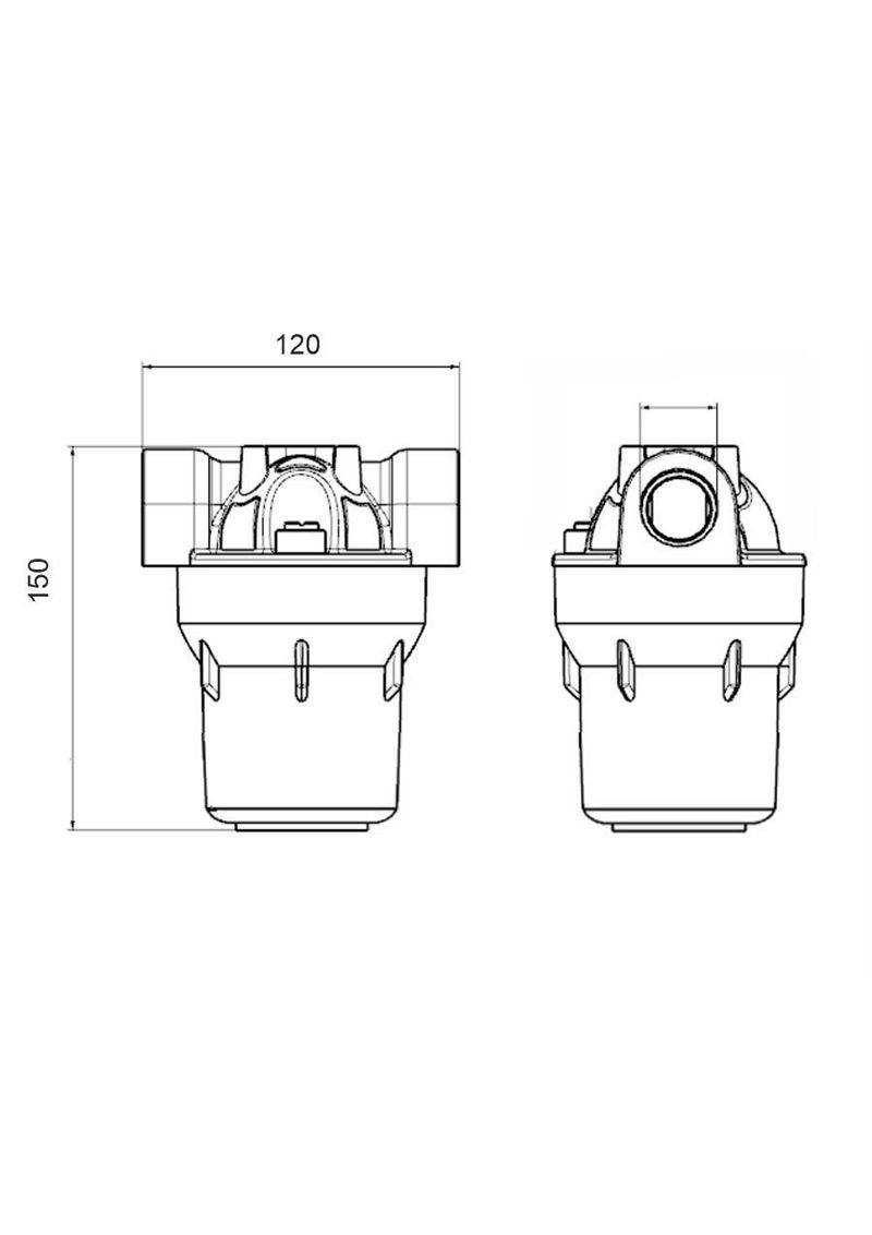 Aquafer 3 inç Yıkanabilir Filtre 1/2 inc 50 Micron Tortu Pislik Tutucu Filtre