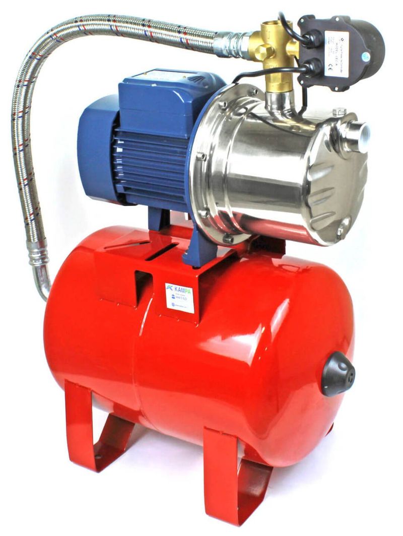 Pedrollo JCRm 2A Dijital Paslanmaz Jet Hidrofor 6 Kat 10 Daire 24 Litre Tanklı