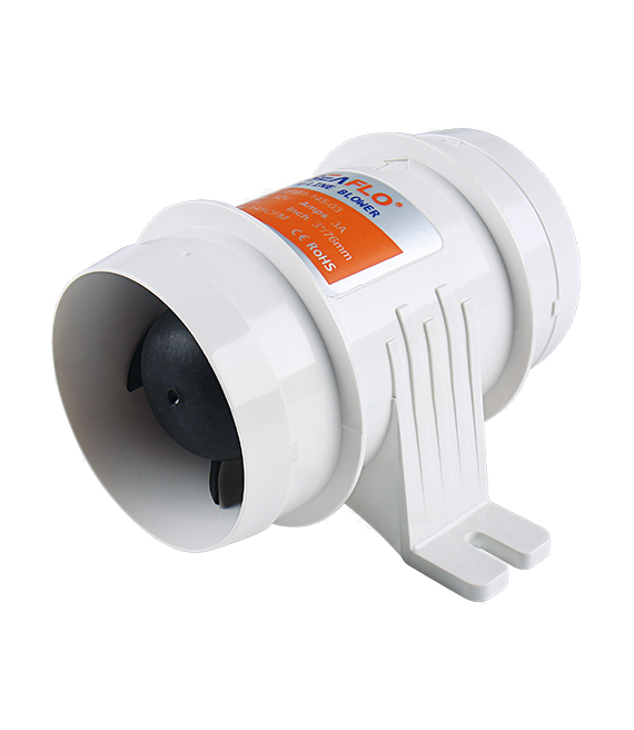Seaflo SFIB1-145-03 12 Volt 75 mm Blower, Tekne ve Yat Kanal Tipi Fan Aspiratör 145cfm