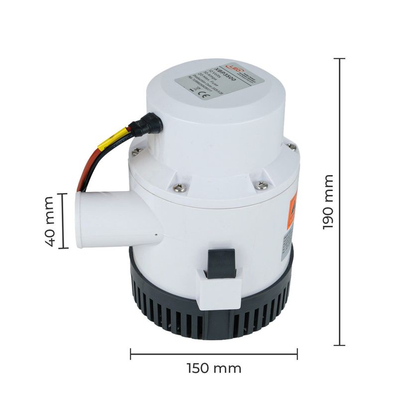LEO XBP-3500 Sintine Pompası 12V 3500 GPH - 220 lt/dk - 8 mss