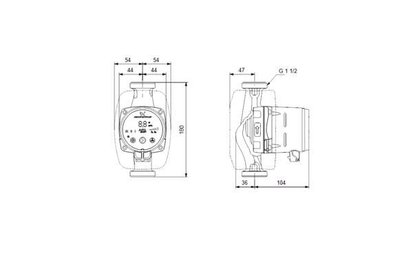 Grundfos ALPHA2 25-60(180 mm) 25-40.000 Kazan İçin Frekans Konvertörlü Sirkülasyon Pompası 6mss 3.4m³/h