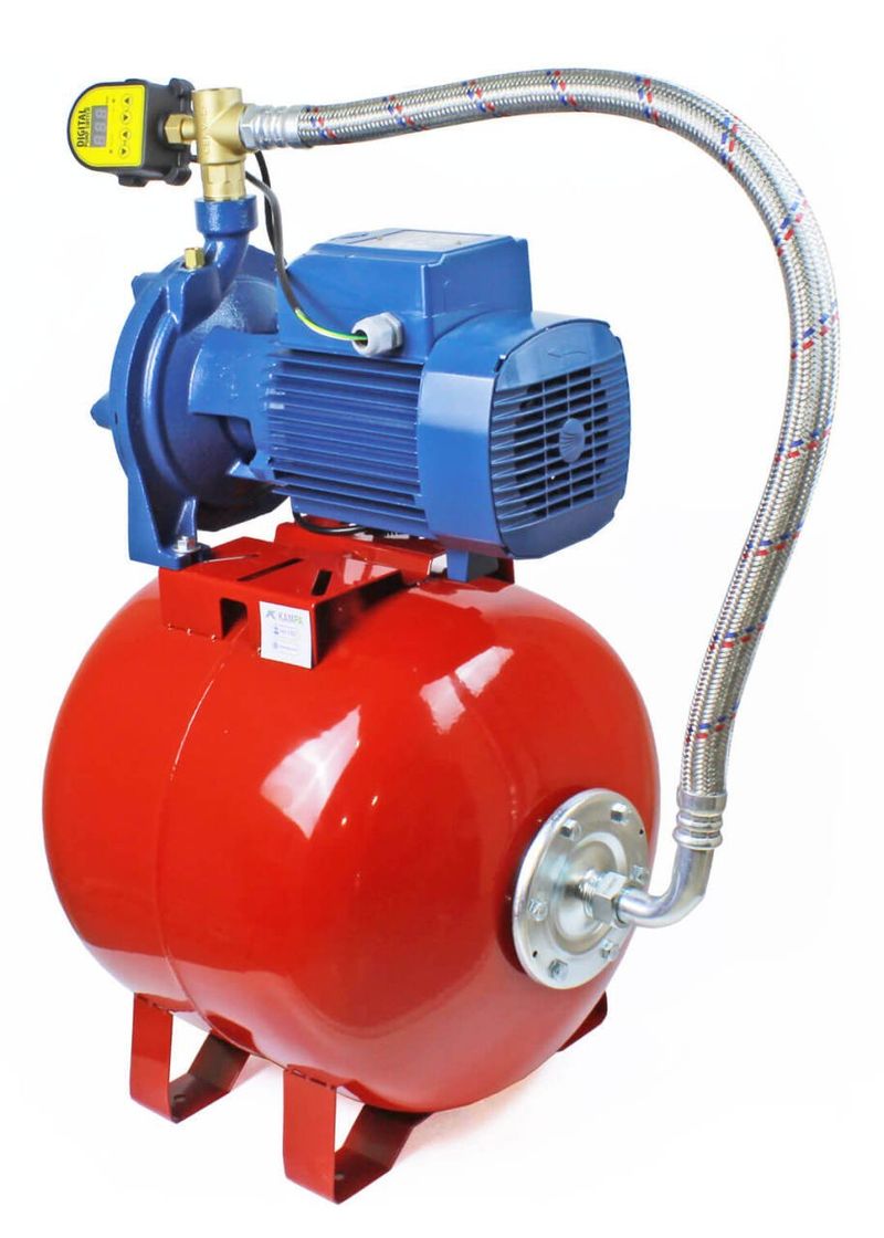 Pedrollo 2CPm 25/14A Dijital Akıllı Paket Hidrofor 9 Kat 20 Daire 50 Litre Tanklı