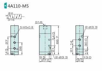 Jelpc 4A120 Pnömatik Yön Kontrol Valfi 5/2 Çift Hava Kontrol