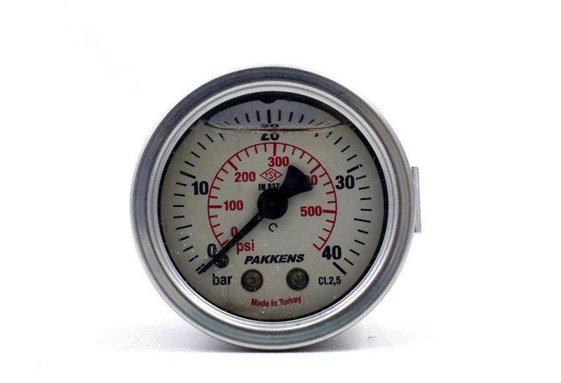 Pakkens 0-40 Bar 100 mm Arkadan Bağlantılı Panotipi Gliserinli Manometre G 1/2 inç